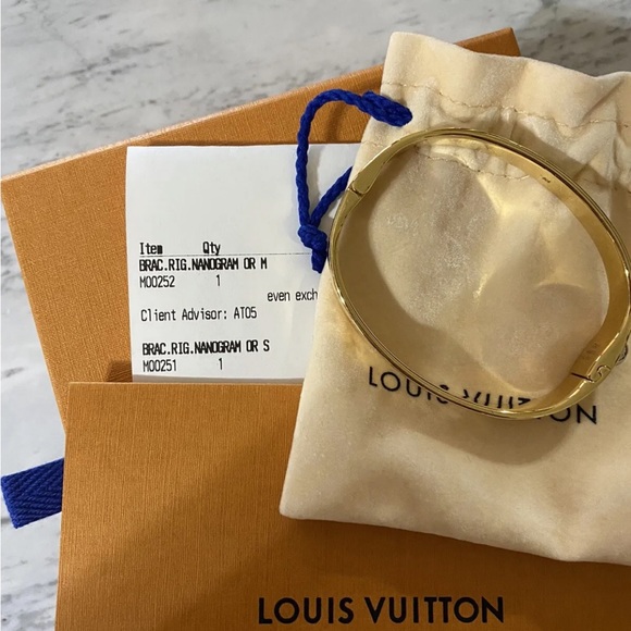 100% Authentic Louis Vuitton Bracelet Gold - Picture 9 of 12
